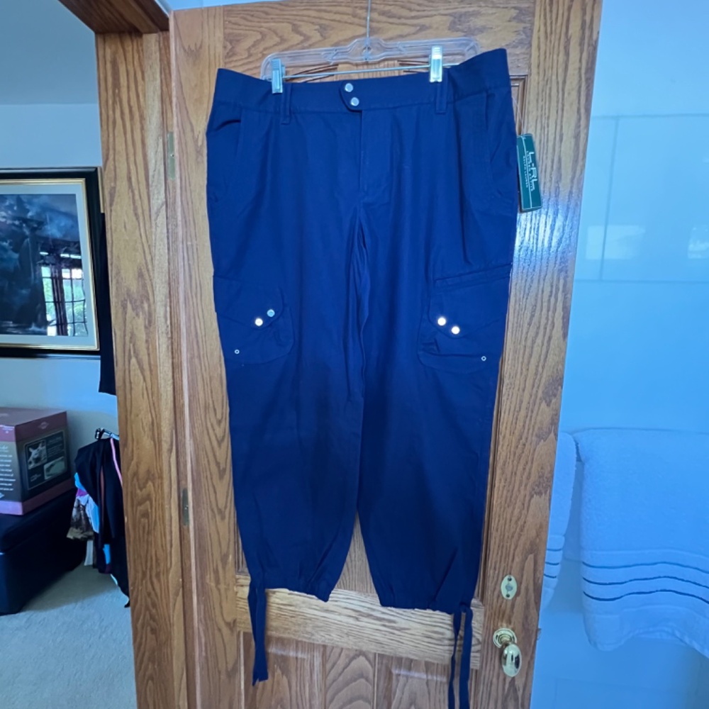 Lauren Active by Ralph Lauren 100% cotton Navy pants